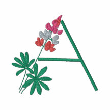 Märka broderad skjorta för blomma monogramen polo