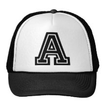 Märka "den a-" monogramen mesh kepsar