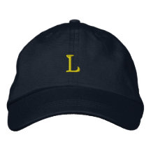 MÄRKA MED SINA INITIALER "L" märkes- lock Keps