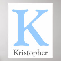 Märka med sina initialer namn affischer