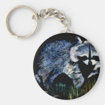 Märkes- CricketDiane för Raccoon saker Nyckelring