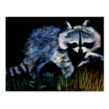 Märkes- CricketDiane för Raccoon saker Vykort