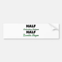 Märkes- halv ZombieSlayer för halv broderi Bildekaler
