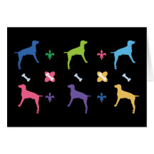 Märkes- Weimaraner Hälsnings Kort