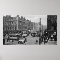 Marknadsföra gatan, Manchester, c.1910 Affischer