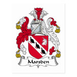 Marsden familjvapensköld vykort