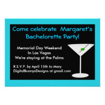 Martini Bachelorette partyinbjudan