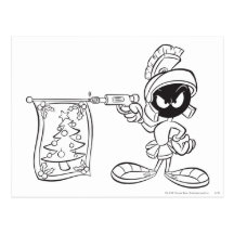 Marvin det Martian julgranpopvapnet Vykort