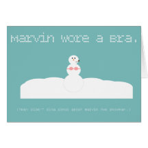 Marvin kortet för snögubbeHaikuhelgdag