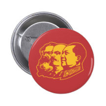 Marx Lenin Mao porträtt Knapp Med Nål