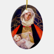 Mary & babyJesus prydnad Julgransdekorationer