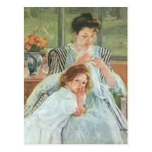 Mary Cassatt målning Vykort