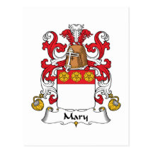 Mary familjvapensköld vykort
