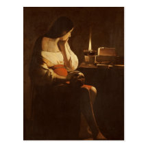 Mary Magdalene med en natt tänder, 1630-35 Vykort