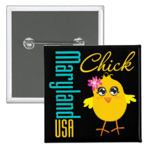Maryland USA chick Pins