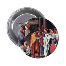 Mary'Ss bröllop av Ludovico Carracci (bäst kvalite Knappar Med Nål