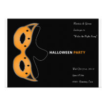 Maskera halloween festinbjudan