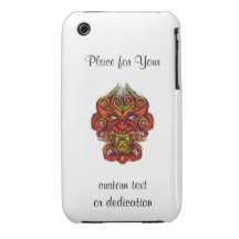 Maskerar den orientaliska demonen för det kalla te iPhone 3 Case-Mate fodraler