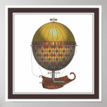 Maskinen för AirshipNautisme Steampunk flyg Posters