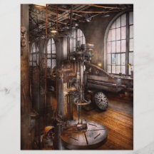 Maskinist - industriell drillborrpress personliga flygblad