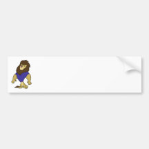 Maskot - lejon blått bildekaler