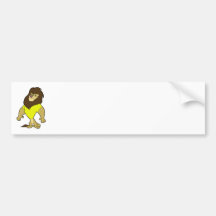 Maskot - lejon gult bildekaler