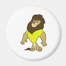 Maskot - lejon gult kylskåpsnagnet
