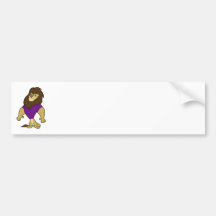 Maskot - lejon lila bildekaler