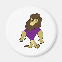 Maskot - lejon lila kylskåps magneter