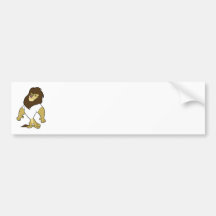 Maskot - lejon vit bildekaler