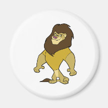 Maskot - lejont guld magnet för kylskåp