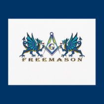Masonic drakar vykort