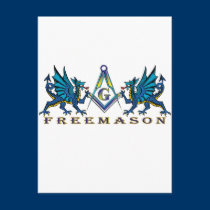 Masonic drakar vykort