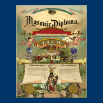 Masonic F&AM-diplom affischer