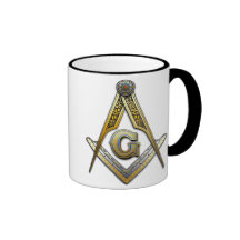 Masonic kvadrera och passare kaffe koppar