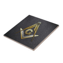 Masonic kvadrera och passare keramiska plattor