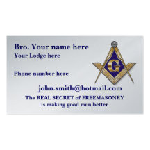 MASONIC/SHRINERS-EMBLEM VISITKORT MALL