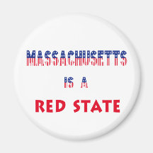 Massachusetts är ett rött påstår magneter för kylskåp