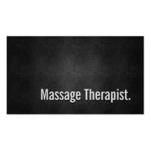 Massage Therapist Cool Black Metal Simplicity Business Card Templates