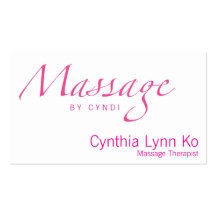 Massagetext Visitkort