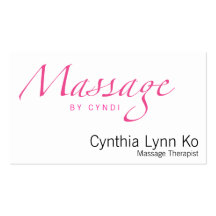 Massagetext Visitkort Mall