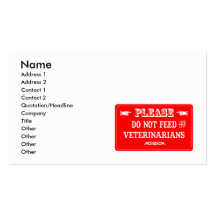 Mata inte veterinärerna visitkort mall
