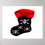 Matey strumpa för god jul affisch