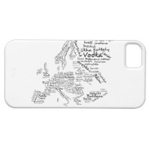 Matkarta av Europa iPhone 5 Case-Mate Skydd