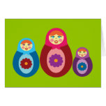 Matryoshka dockor hälsnings kort