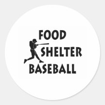 Matskyddbaseball Rund Klistermärke