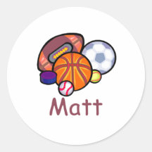 Matt Rund Klistermärke