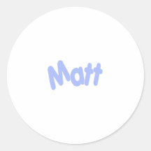 Matt Runda Klistermärken