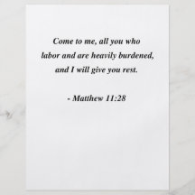 MATTHEW 11:28 FLYGBLAD DESIGNS