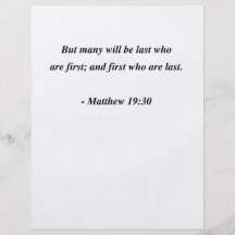 MATTHEW 19:30 CUSTOM FLYER